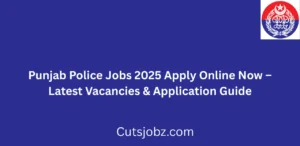 Punjab Police Jobs 2025 Apply Online Now Join Punjab Police Pakistan